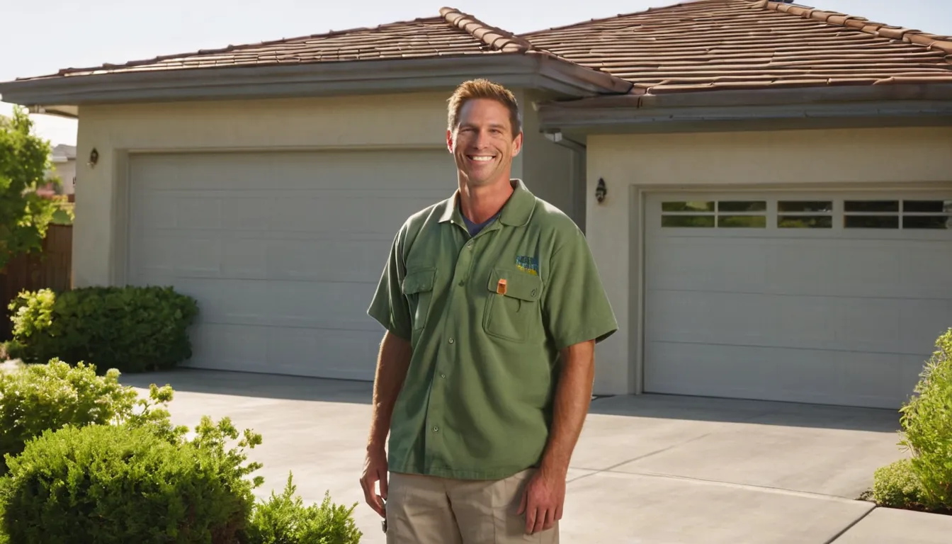 A neatly repaired garage door on a tidy home in Boca Raton